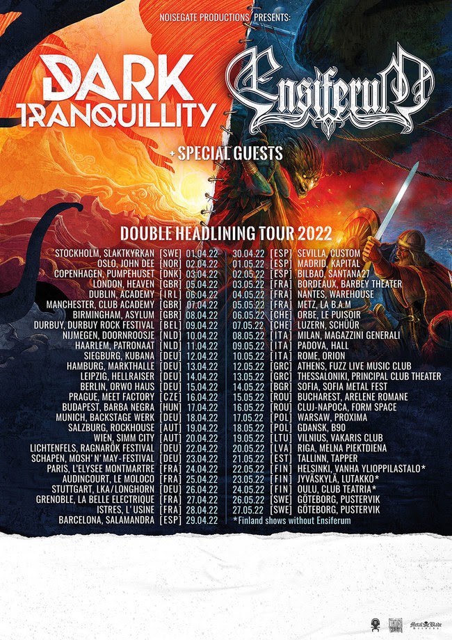 ENSIFERUM en tournée avec DARK TRANQUILITY et un nouveau clip à découvrir 