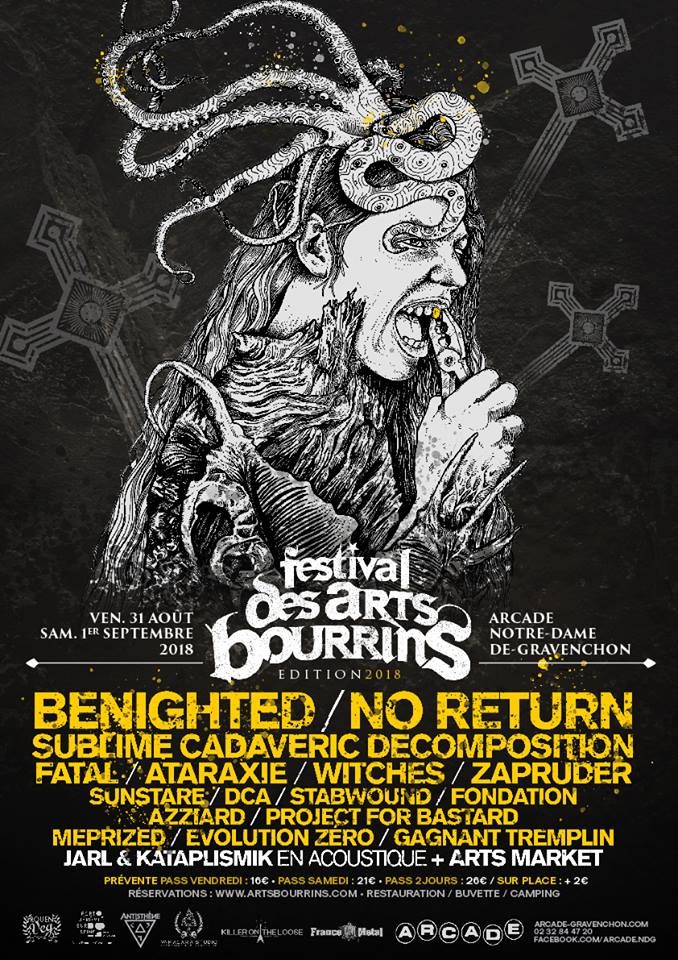 Festival des Arts Bourrins : Benighted en tête d'affiche, programmation dévoilée !  