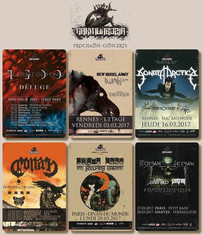 Garmonbozia, les concerts de mars ! 