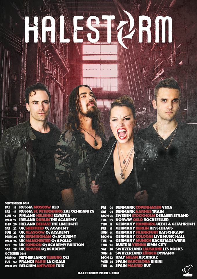 Halestorm revient en Europe pour une tournée en fin d'année 