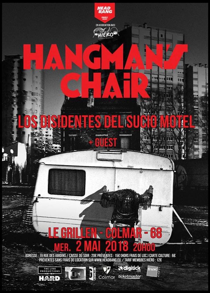 HANGMAN'S CHAIR : En concert le 2 mai prochain @leGrillen / Colmar 
