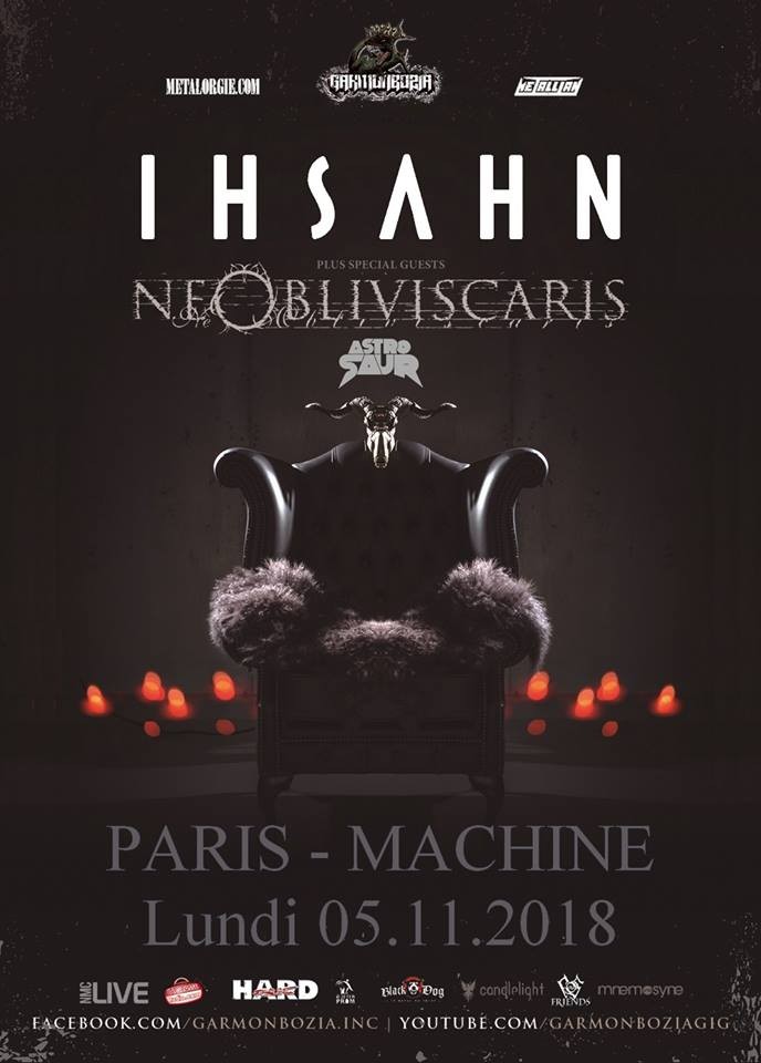 Ihsahn en concert avec Ne Obliviscaris et Astrosaur !  