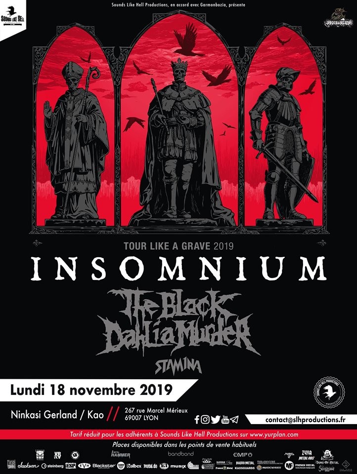INSOMNIUM et THE BLACK DAHLIA MURDER en concert le 18 novembre à Lyon