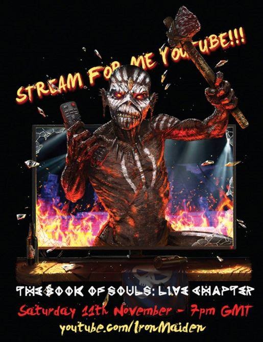 IRON MAIDEN - Livestream du film de la tournée 'The Book Of Souls' - Demain 20h! 