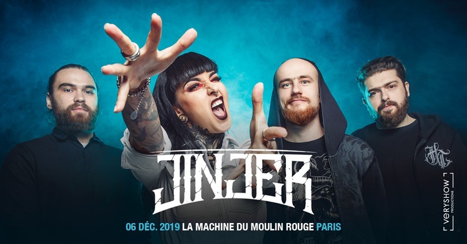 Jinjer sera à La Machine du Moulin Rouge le 06/12/2019