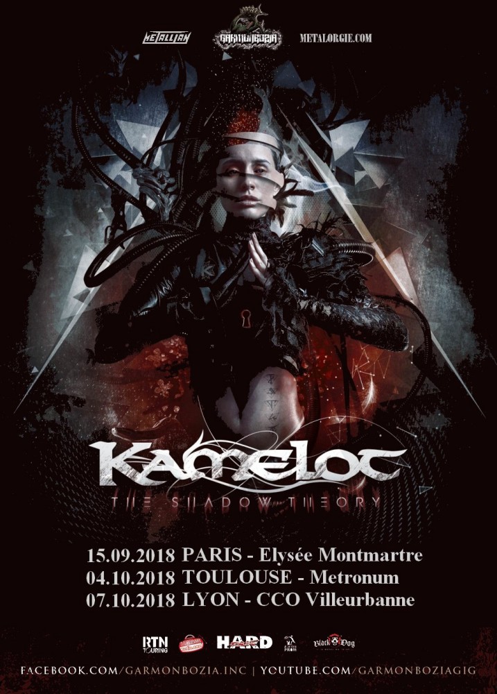 Kamelot sera de passage en France pour 3 dates! 