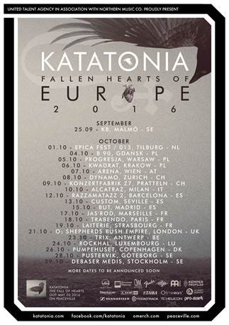 KATATONIA annonce les dates de sa tournée avec 3 dates en France ! 