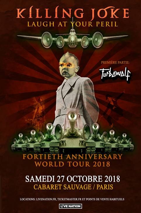 KILLING JOKE fête ses 40 ans et sera en concert en octobre à Paris ! 