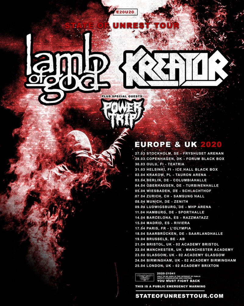 Kreator dévoile une version live de ''Satan Is Real'' et tease sa prochaine tournée avec Lamb Of God