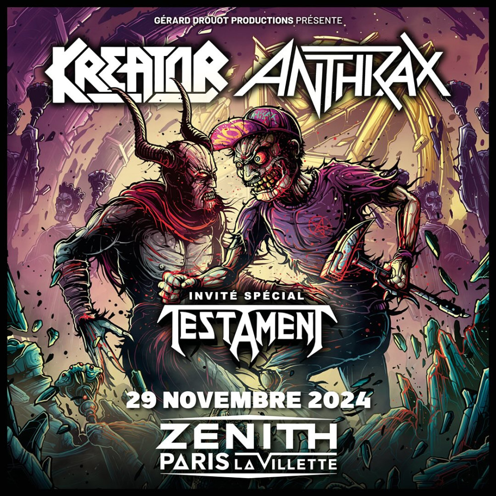 Kreator et Anthrax au Zenith de Paris 