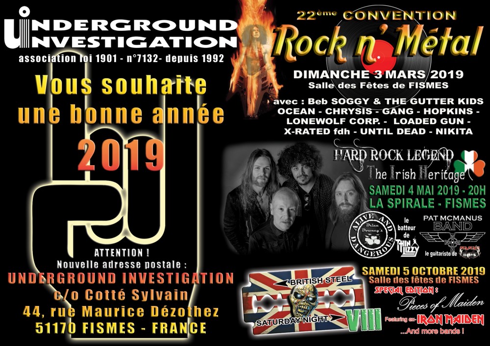 La 22ème convention Rock N' Metal de Fismes se tiendra le dimanche 3 mars 2019!
