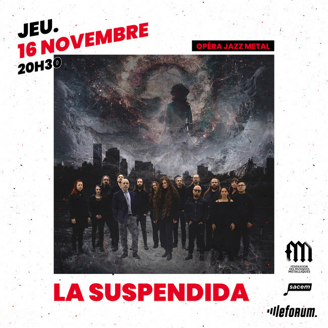 La Suspendida : Opéra JazzMetal le jeudi 16 novembre au Forum de Vauréal 