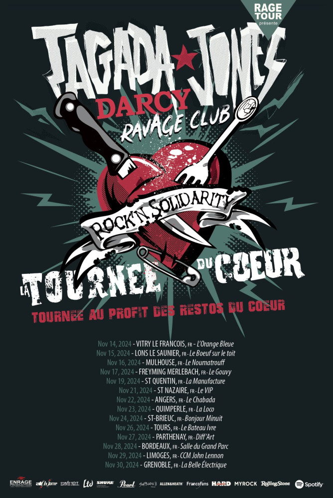 La Tournée du Coeur : le rock français se mobilise pour les Restos du Coeur ! 