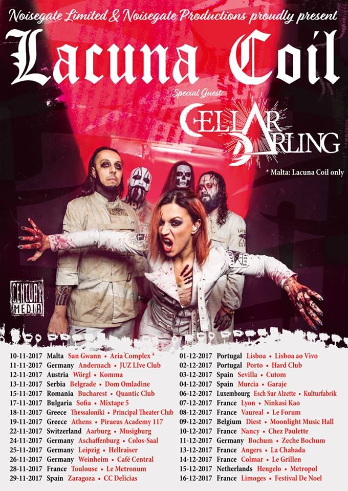 Lacuna Coil : Les dates de la prochaine tournée 