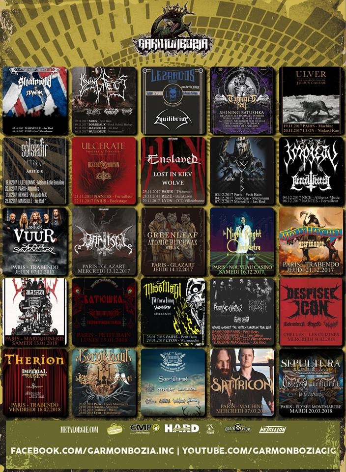 L'agenda concert de novembre GARMONBOZIA! 