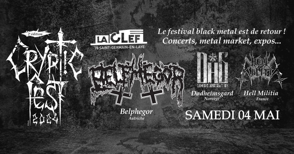 Le Cryptic Fest revient pour une deuxième édition à La Clef 78 le 4 mai 2024 