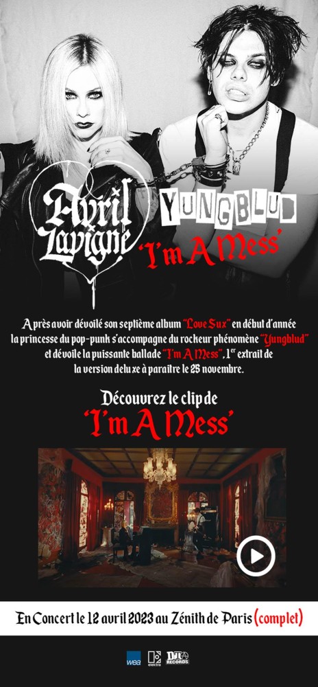 L'équation du jour: Avril lavigne + Yungblud = un gros tube ! A découvrir en clip dès maintenant ! 