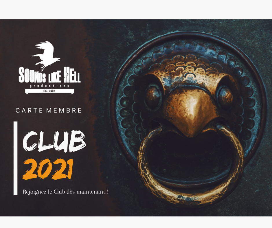Les Cartes Club Sounds Like Hell Productions 2021sont disponibles! 