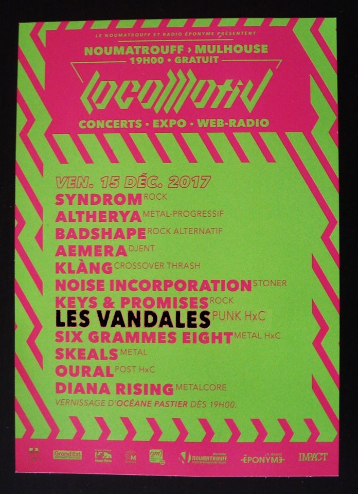 Les vandales : En concert au Noumatrouff ce vendredi 15 décembre!!! 