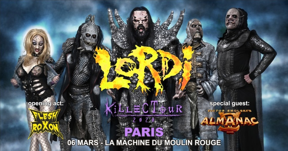 Lordi en concert à Paris le 06 mars 2020