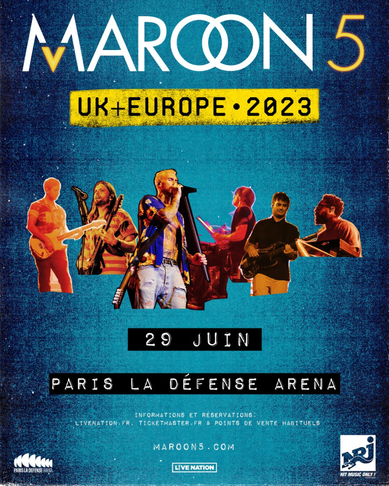 MAROON 5 à Paris La Défense Arena le 29 juin 2023 