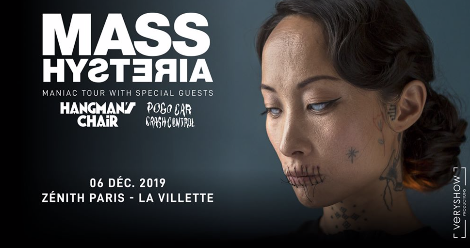 MASS HYSTERIA + special guests @Zenith de Paris le 06.12.2019 