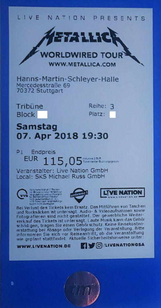 METALLICA interprète une reprise lors de son concert à Stuttgart le 7 avril dernier ! 