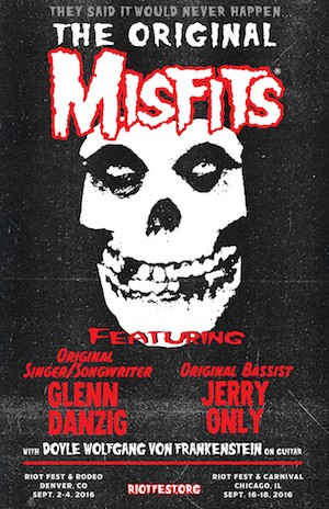 MISFITS, le line-up original se reforme ! 