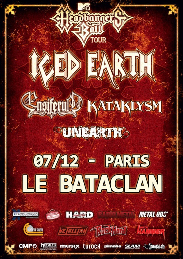 Mtv Headbangers Ball – Le Bataclan – Iced Earth, Ensiferum, Kataklysm, Unearth 