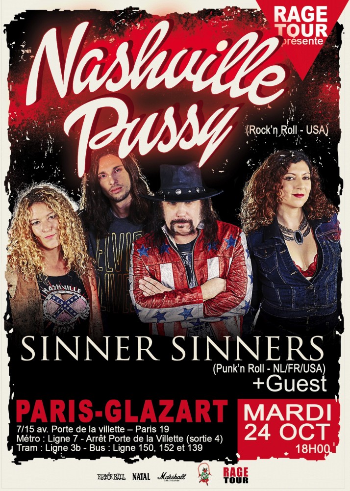 NASHVILLE PUSSY : En concert à Paris le 24 octobre prochain! 