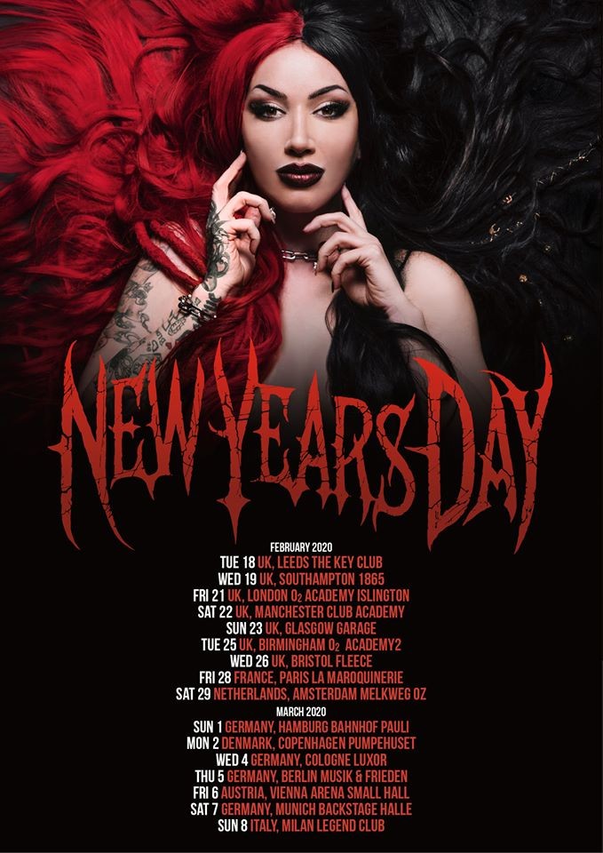 New Years Day annonce une tournée européenne pour février/mars 2020