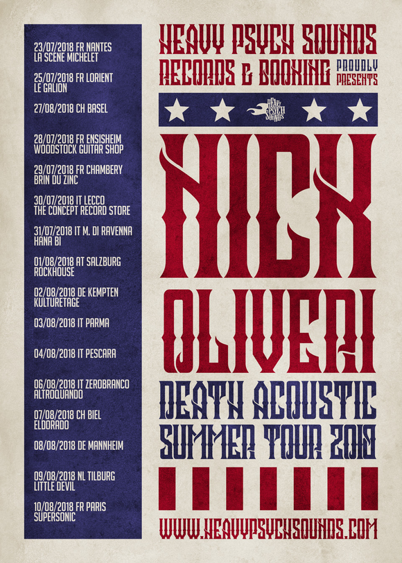 NICK OLIVERI : en tournée ''Death Acoustic'' cet été ! 
