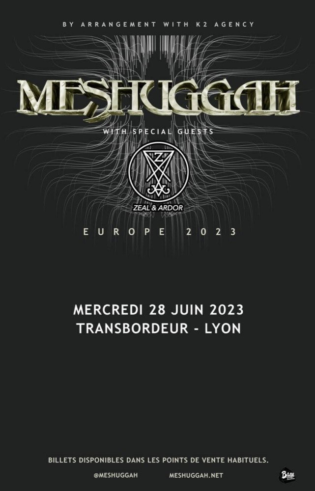 Nouvelle date de concert pour Meshuggah  au Transbordeur 