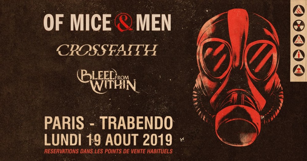 Of Mice & Men en concert dans la capitale le 19/08/2019 pour sa seule date en France