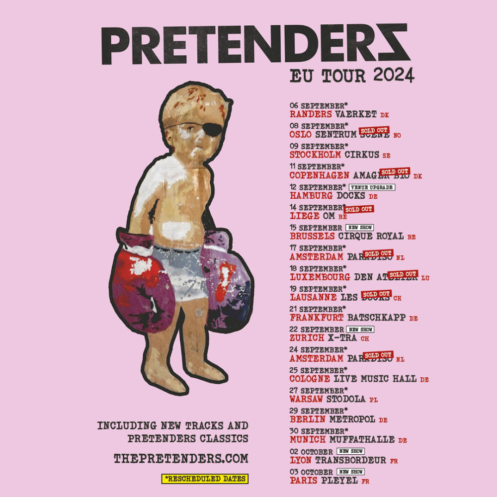 Pretenders en concert en France : 02/10 Lyon & 03/10 Paris 