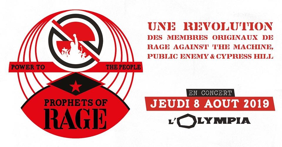 Prophets of Rage vient retourner l'Olympia le 08 aout 2019