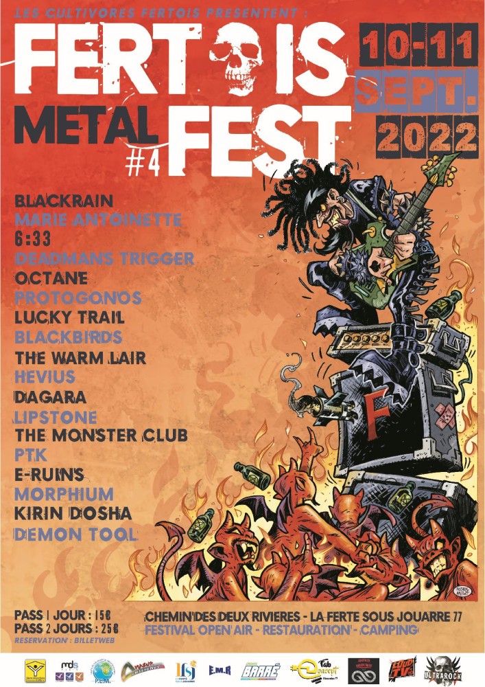 Quatrième édition du FERTOIS METAL FEST les 10 et 11/09/2022 