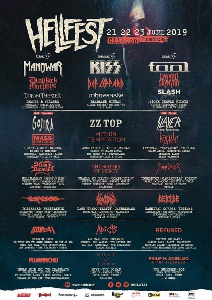 Qui jouera au Hellfest ? L'affiche de l'édition 2019 du festival vient d'être dévoilée ! 