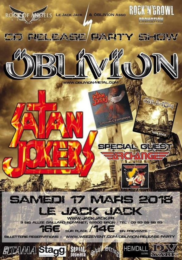Release Party des albums de Satan Jokers et Öblivïon à Bron