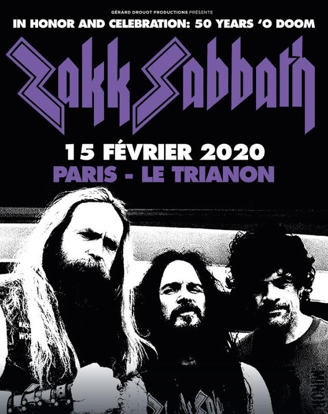 Retrouvez Zakk Wylde et sa bande, au trianon de Paris le 15 Février 2020 !