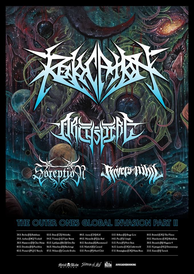 Revocation annonce une tournée européenne en compagnie d'Archspire 