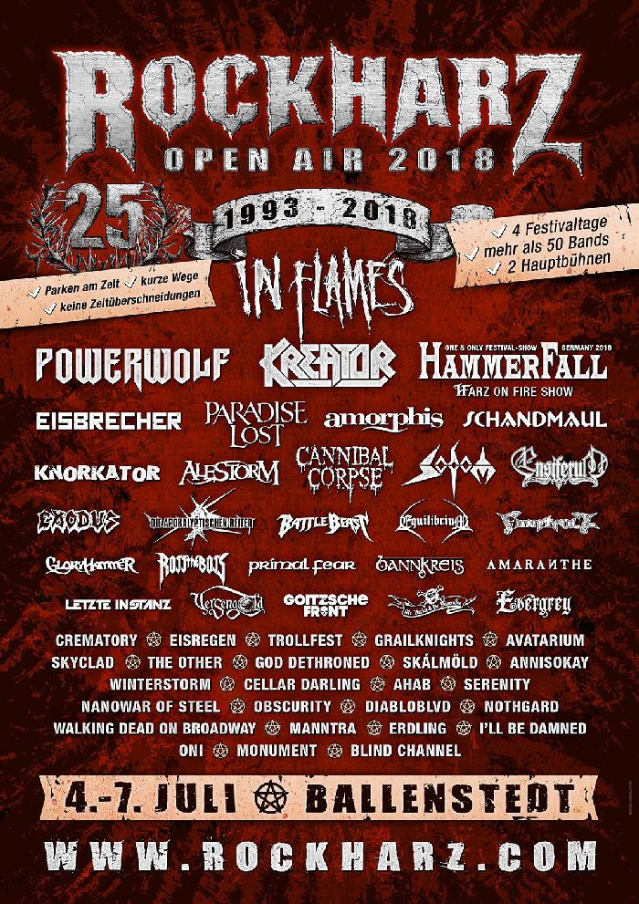 ROCKHARZ 2018 : le détail jour par jour enfin dévoilé !  