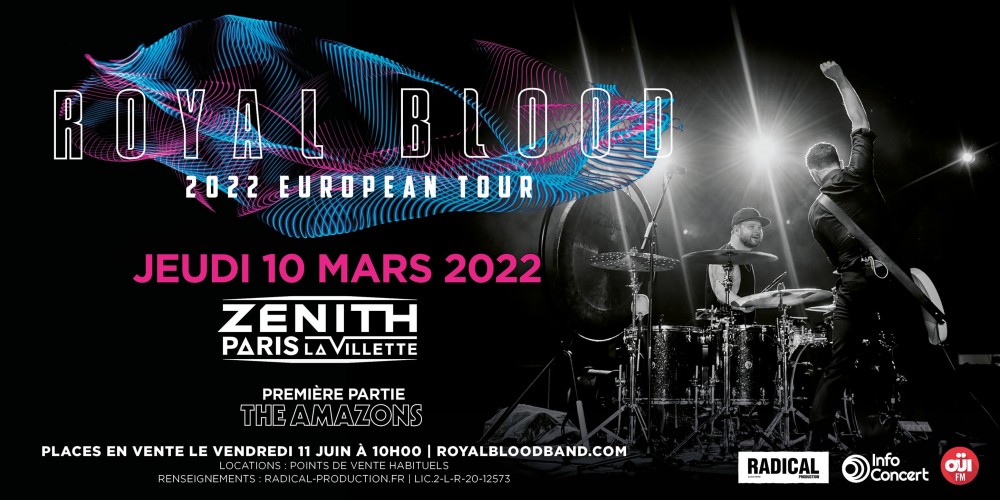 Royal Blood au Zénith de Paris le 10 mars 2022 !