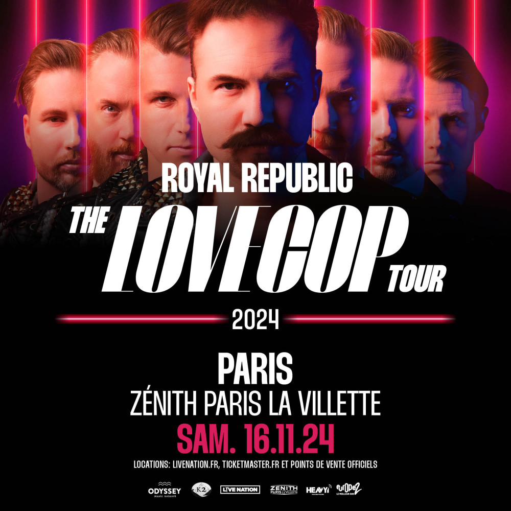 ROYAL REPUBLIC nouvel album le 7 juin ! Nouveau single en ligne ! En concert au Zenith de Paris le 16 novembre ! 