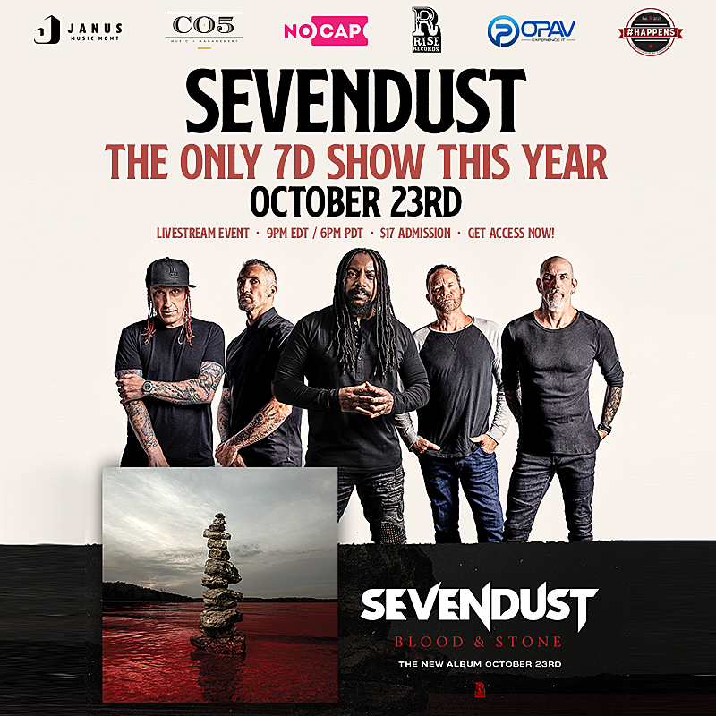 Sevendust annonce que le concert Livestream sera le seul spectacle live en 2020!