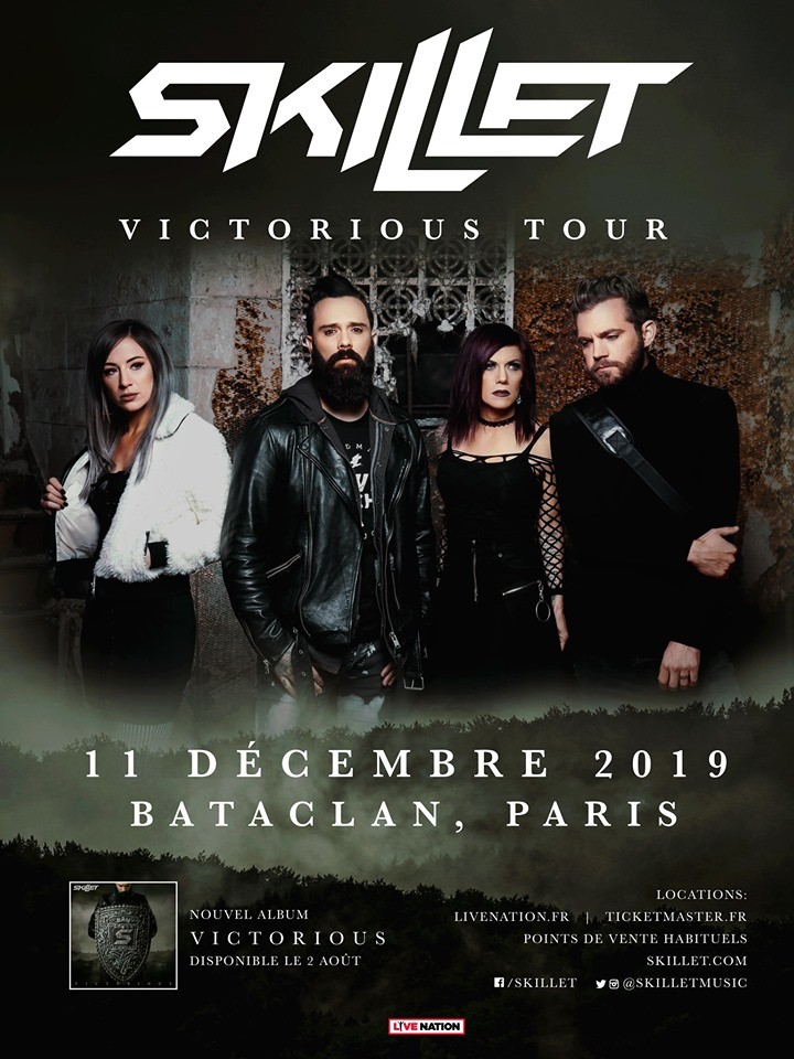 Skillet au Bataclan le 11 décembre 2019 