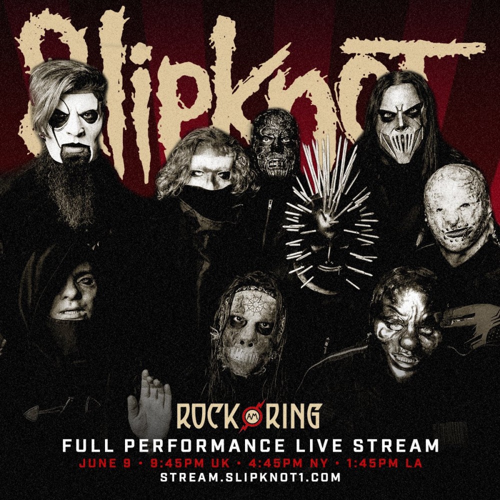 Slipknot en live au festival Rock Am Ring en Allemagne.