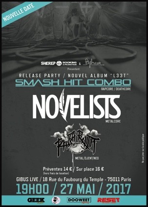 SMASH HIT COMBO : Release party le 27 mai 2017 à Paris! 