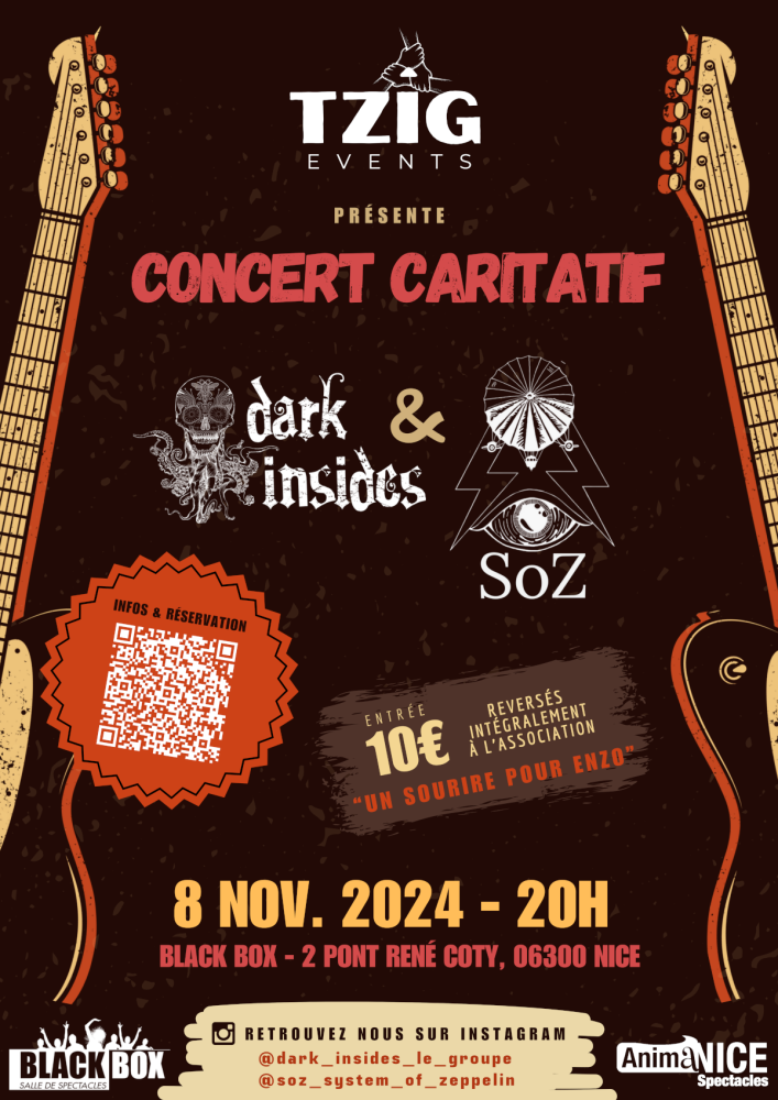 SoZ et Dark Insides s'unissent pour un concert caritatif exceptionnel 
