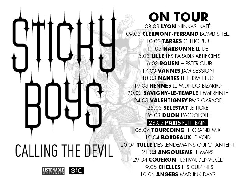 STICKY BOYS/ En tournée à partir de début mars! 